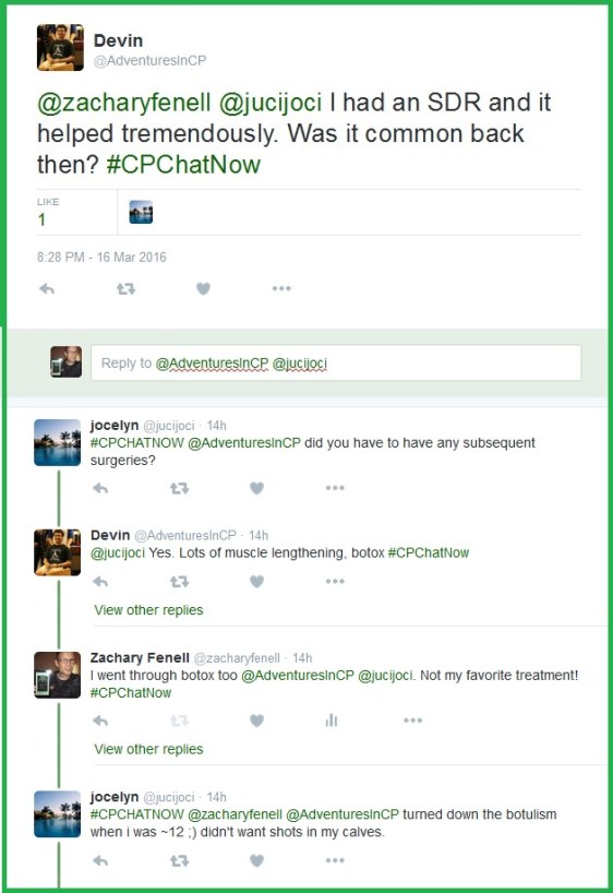 #CPChatNow community members discuss their experiences with selective dorsal rhizotomy (SDR).