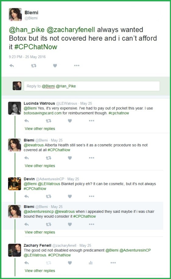 Conversation about botox treatment turns to discussion over insurance.