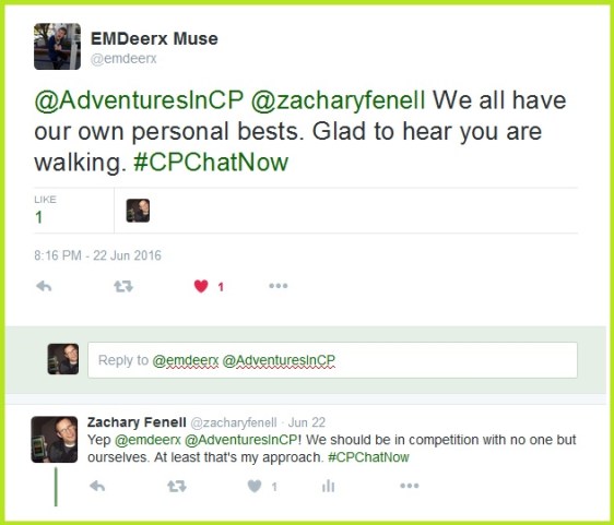 You are in competition with no one but yourself.