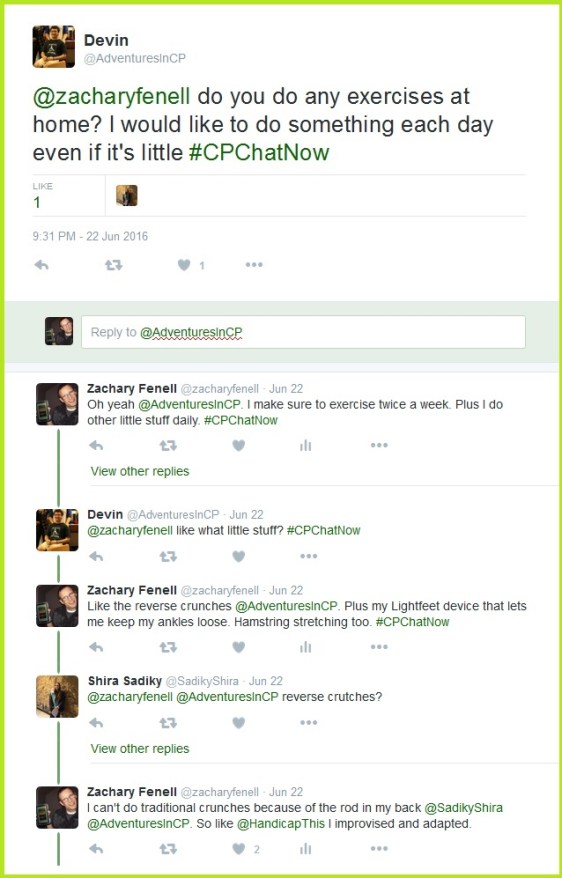 #CPChatNow co-host Zachary Fenell discusses the exercises he does at home.