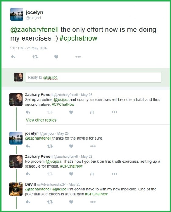 Co-host Zachary gives a tip about exercising.