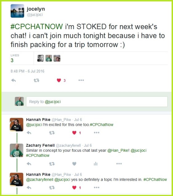 Tonight #CPChatNow's own Jocelyn leads a focus chat on concert going with cerebral palsy.