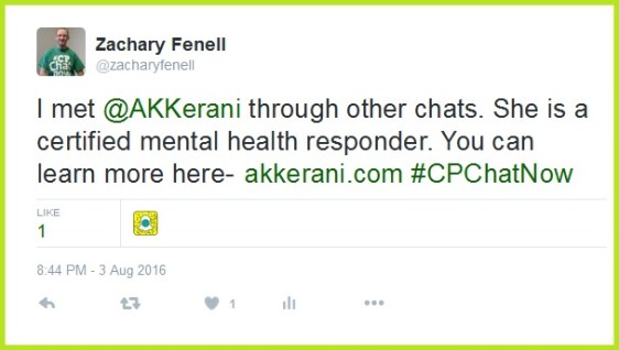 Zachary tells a little about August's focus chat leader Danielle Kerani (@AKKerani).