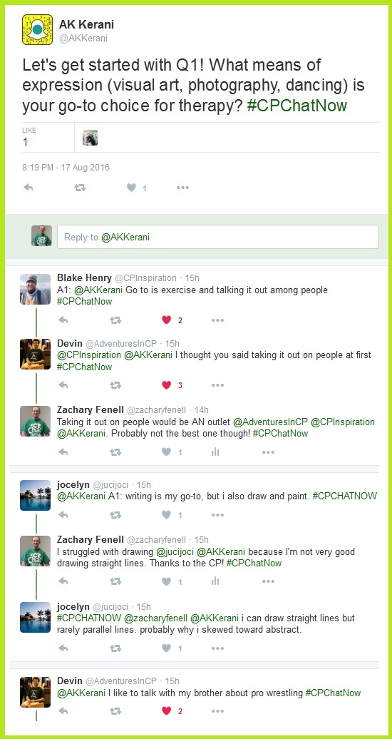 Danielle Kerani's first question revealed the many available creative outlets that possess therapeutic benefits..