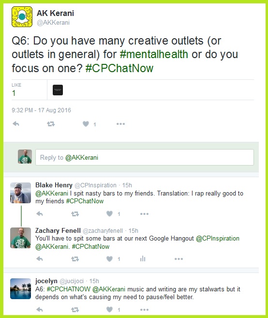 Danielle Kerani's sixth question asks about how many creative outlets you utilize.