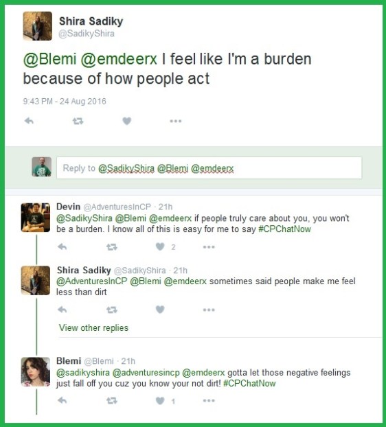 Let #CPChatNow be your support network!