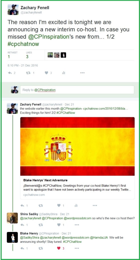 Zachary teases the announcement of a new interim co-host.