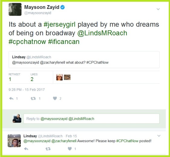 In I Can Can Maysoon will play a Jersey girl who dreams about being on broadway.