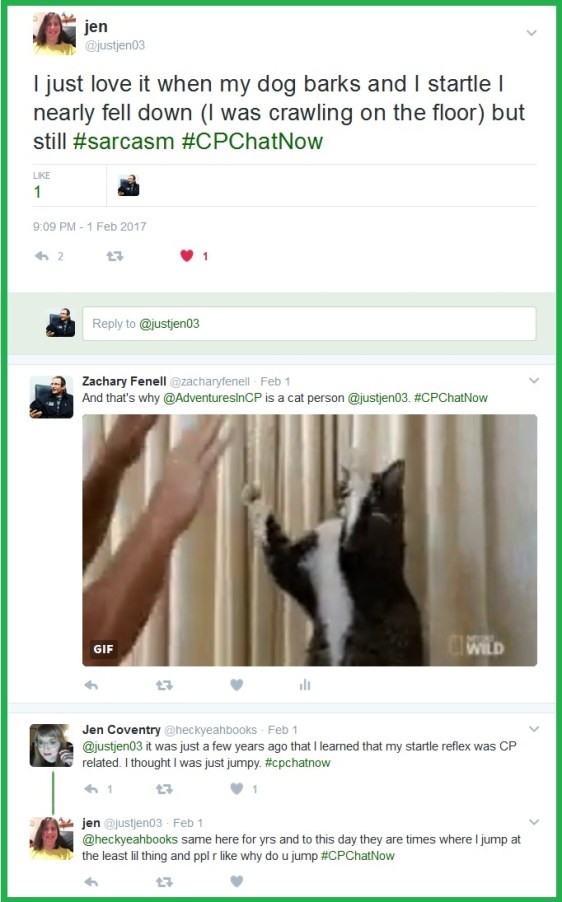 Jen Coventry didn't always know startle reflex was connected to cerebral palsy.