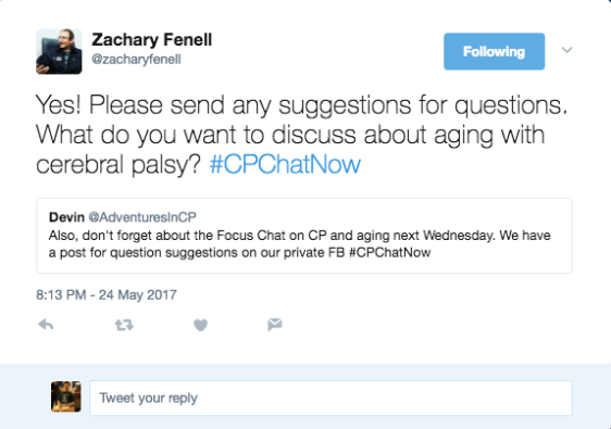 Zach announcing our focus chat on aging 