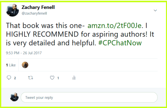 Zachary recommends aspiring authors read Publishing & Marketing Realities for the Emerging Author by Christine Rose.