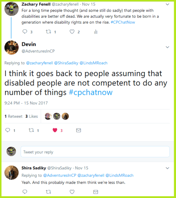 Devin speculates an assumption of incompetence as the reason for the attitude "better dead than living with a disability."