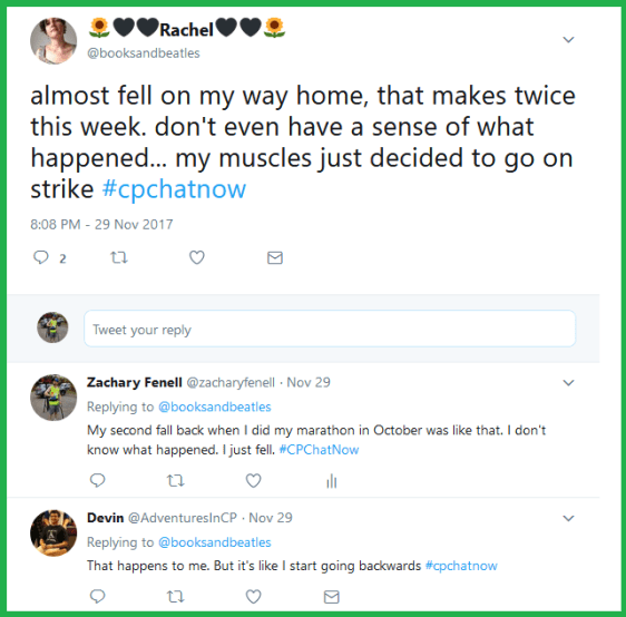 Rachel shares she almost fell earlier in the day without a sense of what happened.