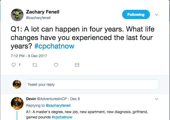 Zach asking what has changed over the past 4 years. I answered with some changes including a master's degree, girlfriend 