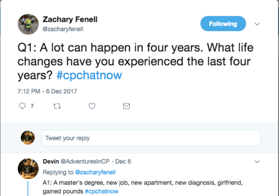 Zach asking what has changed over the past 4 years. I answered with some changes including a master's degree, girlfriend 