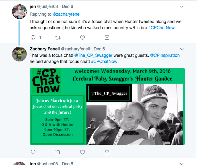 Jen tweeting her favorite chat was with CP Swagger 