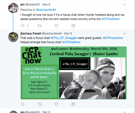 Jen tweeting her favorite chat was with CP Swagger 