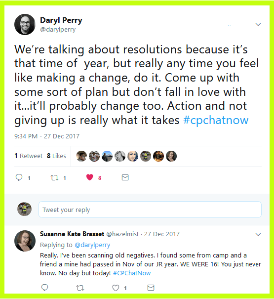 Daryl reminds everyone life changes can occur at any time. You don't need to wait until a New Year!