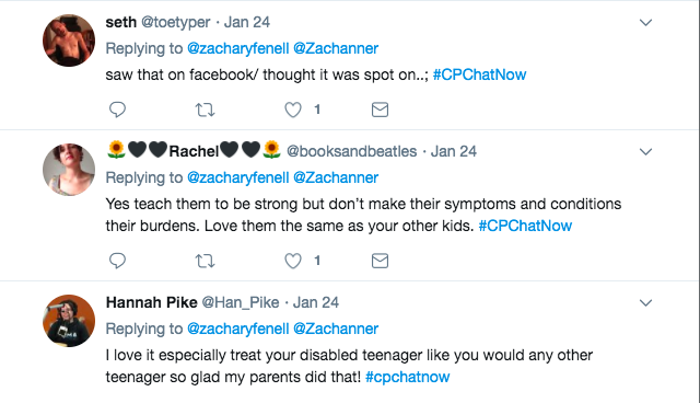 Seth, Rachel, and Hannah agree with the video's assertion that kids with CP should be treated like other kids