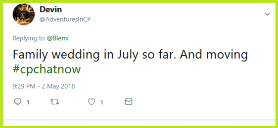 Devin has a family wedding to attend in July.