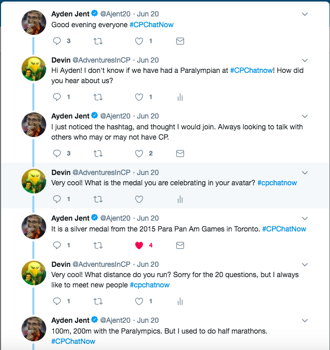 Ayden Jent says hi to CPChatNow. He is a 2015 Para Pan Am silver medalist and runs the 100 and 200 meters