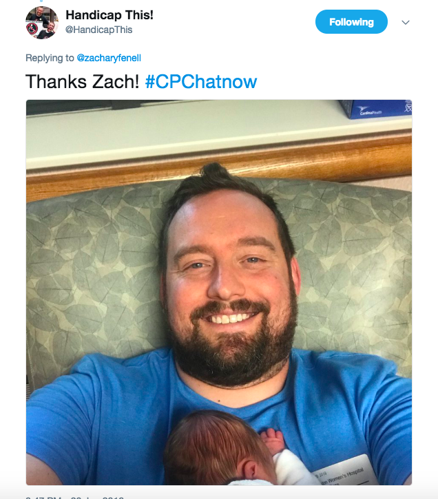 Picture of Tim with his baby girl