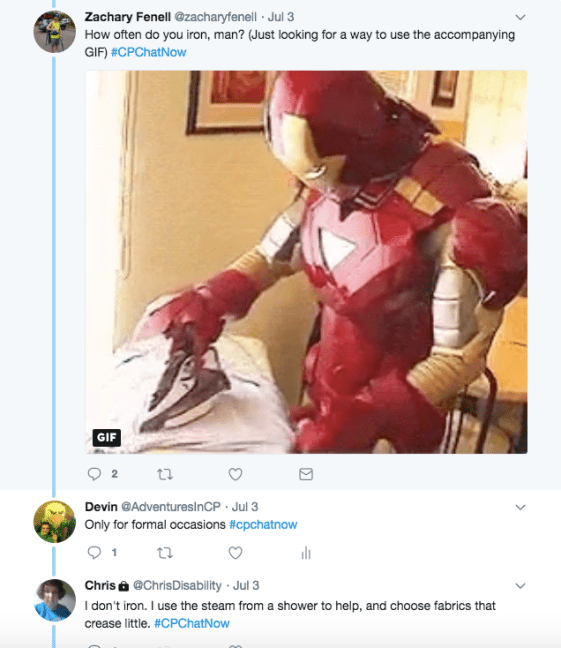 Zach asked how often members ironed. Devin and Chris talked about their infrequency of ironing