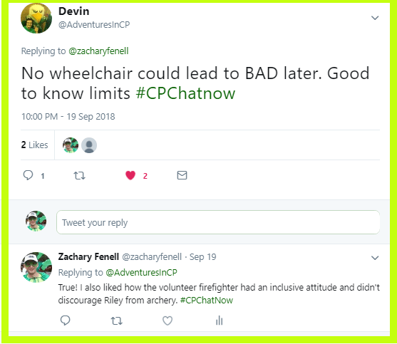 Devin points out not using a wheelchair now could lead to damage later in life.