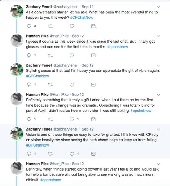 Hannah shares her excitement about new glasses and increased vision. Zach shared his reliance on vision for walking and Hannah concurred