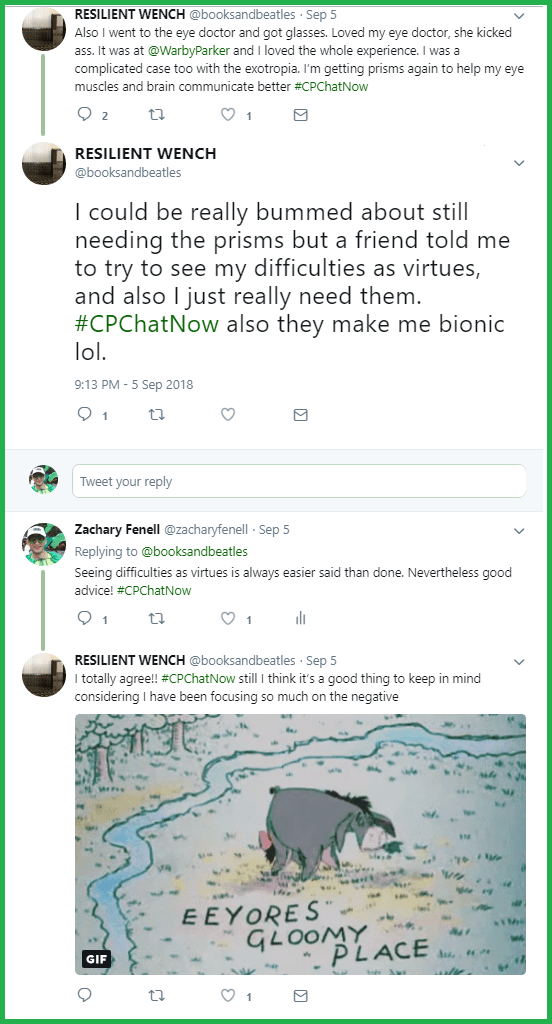 Rachel gives a reminder to try to view difficulties as virtues.