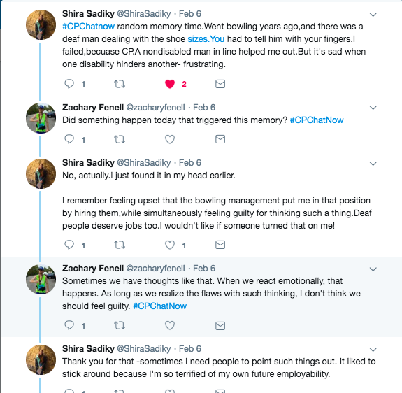 Zach and Shira talking about a memory at a bowling alley and how it relates to fears about future employability 