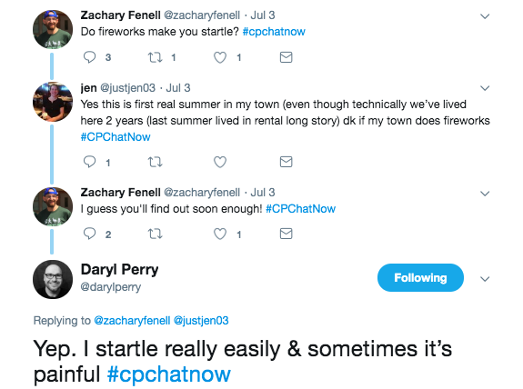 Zach asked if fireworks startled members. Jen stated they do and Daryl Perry agreed 