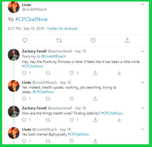 Linds makes her return to #CPChatNow. 