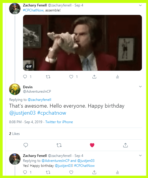 Devin and Zachary wish Jen a happy birthday.