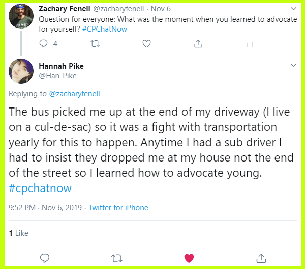 Hannah talks about the moment she learned to advocate for herself.