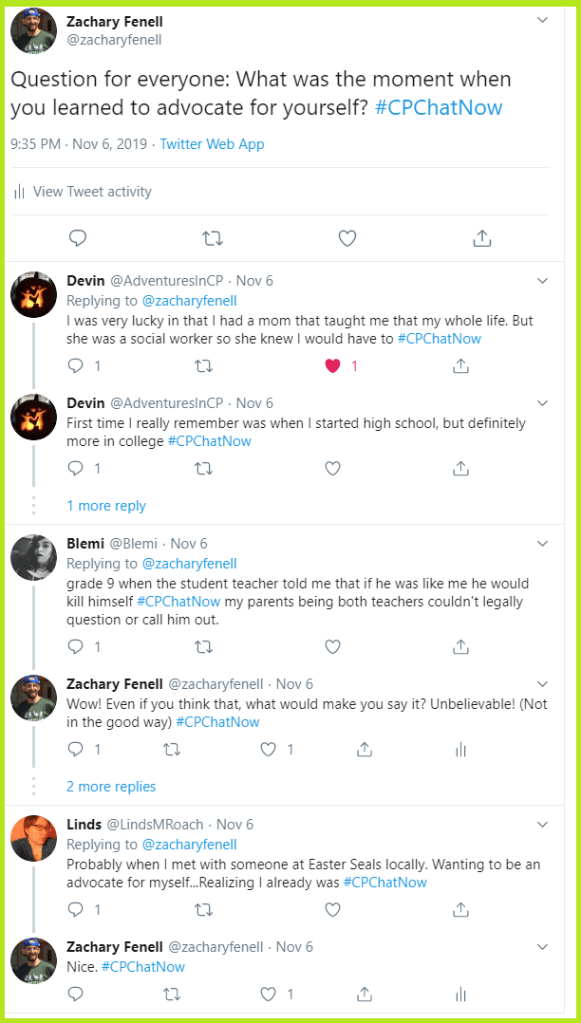 #CPChatNow participants share the moment they learned to advocate for themselves. 