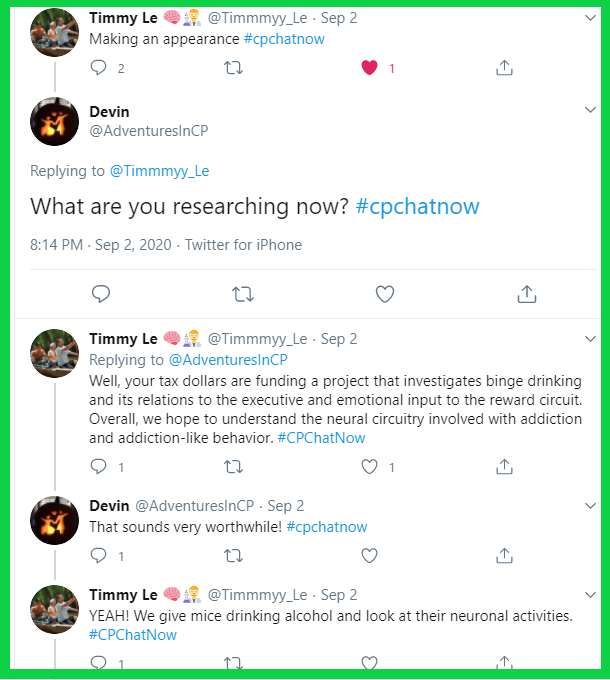 Timmy tells #CPChatNow about his current scientific research.