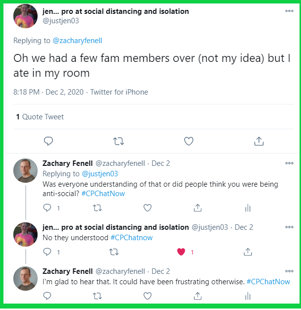 Jen talks about how she spent her Thanksgiving.