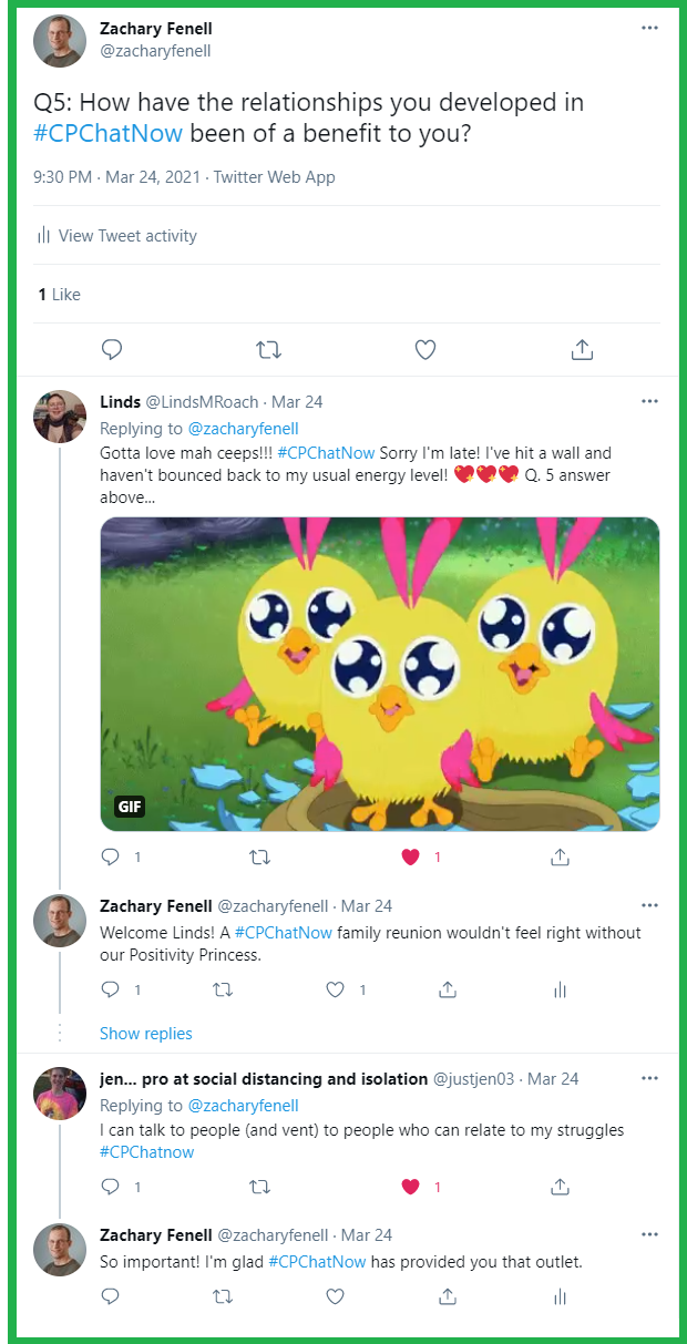 #CPChatNow members share how their connections in the group has benefited them.