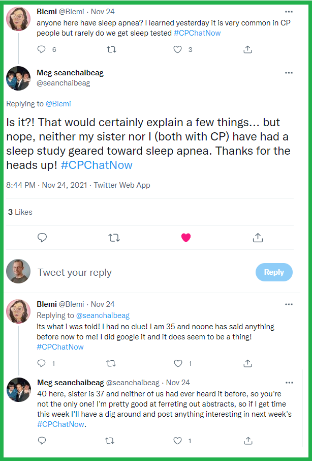 The sleep apnea discussion continues. 