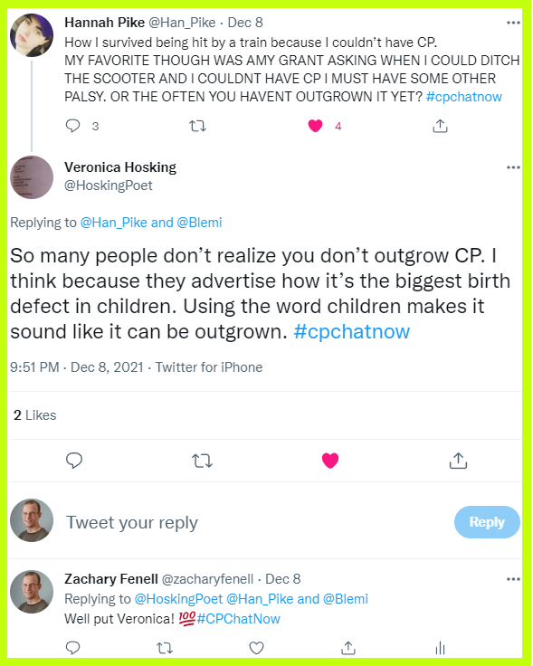 Veronica offers an explanation for why some people think you outgrow cerebral palsy.  