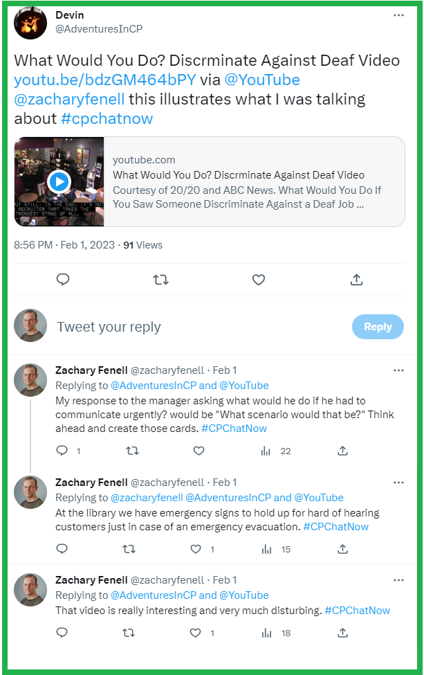 Devin shares with #CPChatNow a video which demonstrates how discrimination is hard to prove.